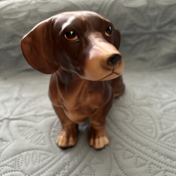 Vintage Dachshund Dog Breakable Table Planter Plant Numbered 1276 10" Long - Picture 6 of 7